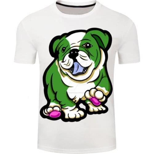 New 2021 3D Print Green Pug Fashion Kids Boy Girl Unisex T Shirt Summer Casual Men Women Children Cartoon Dog T-Shirt Tops Tees