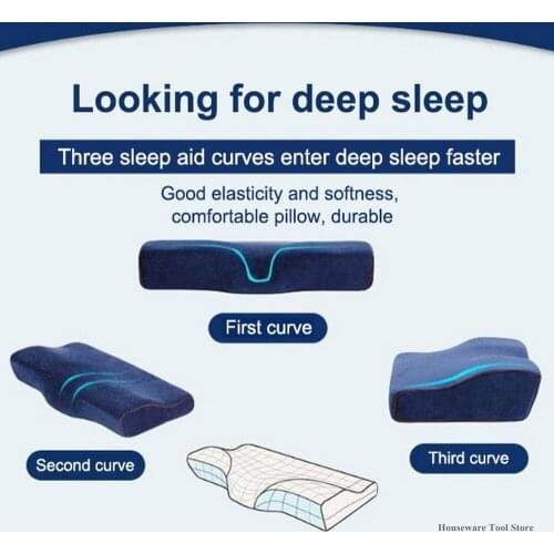 Contour Memory Foam Pillow Neck Back Support Orthopaedic Firm Head Pillows