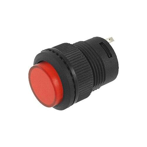 AC 3A/125V 15A/250V SPST OFF/(ON) NO Latching Push Button Switch Lock Red 2 Pin