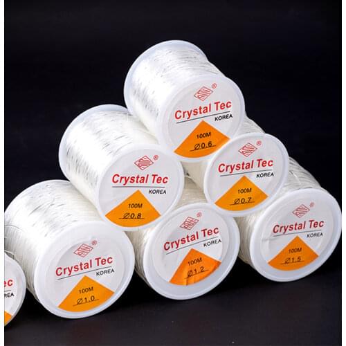 100m Strong Elastic Crystal Beading Thread Cord For Jewelry Making Necklace Bracelet DIY Stretchable String Thickness 0.5-1mm