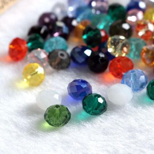 Top Quality Transparent Glass Beads 70pcs/lot 10mm Loose Spacer Beads Flat Round Crystal Beads for DIY Jewelry Bracelet Making