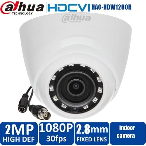 Dahua HAC-HDW1200R 2MP HDCVI camera Eyeball 1080P Smart IR 30M DH-HAC-HDW1200R dome CCTV Security Camera
