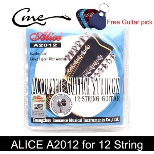 Alice A2012 12 Strings Acoustic Guitar Strings 010-026 Musical Instrument Guitar Parts Accessories 12 Guitarrra Strings 1 Set