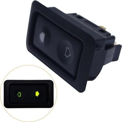 Universal​ Car ​Electric Window Switch Button 6 Pin 20A 12V 24V ​with Green Led ​light Indicator Double Arrow​​ Car