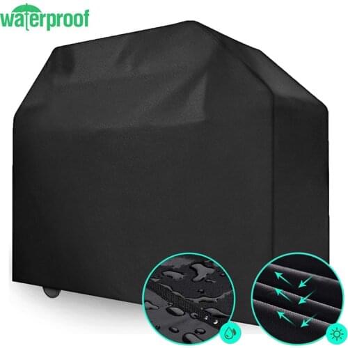 BBQ Cover Waterproof Weber Heavy Duty Grill Cover Anti Dust Rain UV For Electric Barbe Barbecue Accessories Outdoor Garden