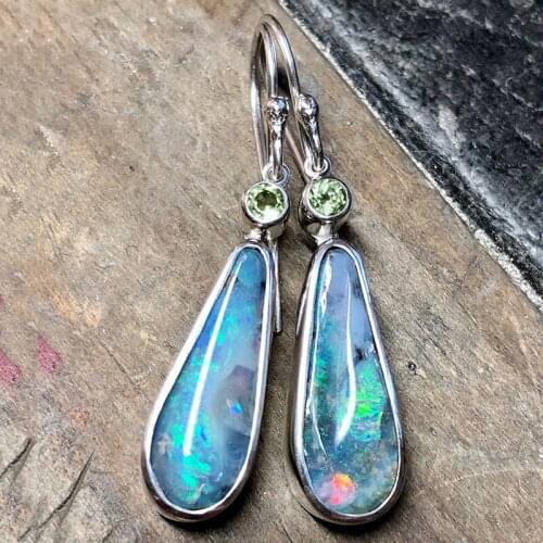 Statement Earrings For Women 2020 Female Trendy Luxury Creative Light Green Rhinestone Water Drop Shape Orbo Earrings Jewelry