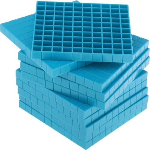 10Pcs Plastic Montessori Mathematics Decimal Cube Preschool Learning Toys