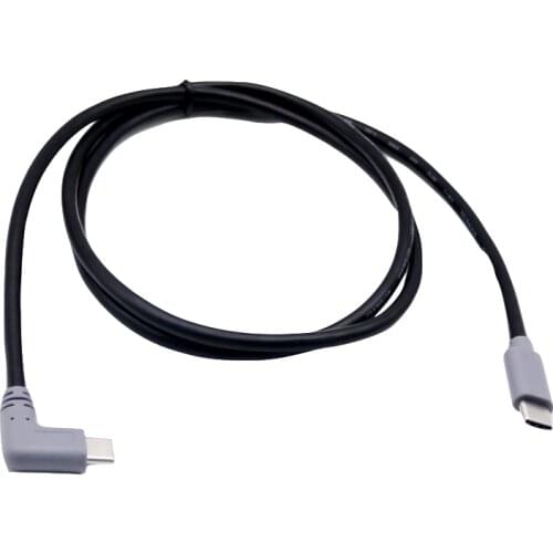 1x USB 3.1 Type C Right Angle Male to Mini/Micro/Type C Male Plug Charging Data OTG Connector Cable 1M/3FT