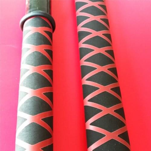 2pcs Double Color Black and Red Flexibe Custom Skidproof Shrink Tube for Handle Tools Nonslip Grip Fishing Rod