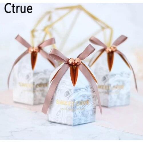 20pcs/lot 4*9.5CM sweet love Candy Box with ribbon chocolate gift boxes wedding souvenirs for guests wedding favors and gifts