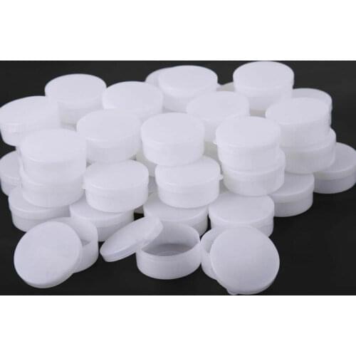 50PCS 10g White Plastic Cosmetic Sample Container Mini Jars Pot Small Empty Box