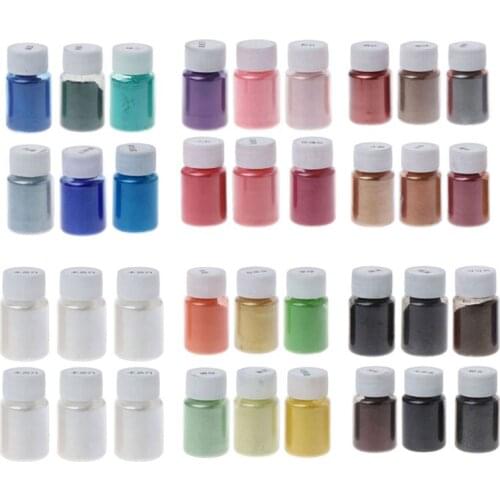6 Color Cosmetic Grade Resin Powdered Pigments Natural Mica Mineral Colorant Dye A0NF