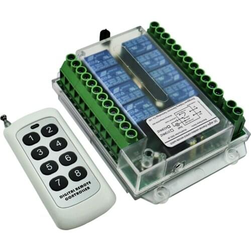 8 Channel Remote Control Switch 8 Ch 8 Channel Wireless Rf Remote Control Switch 12v /24v/36vRemote Cont
