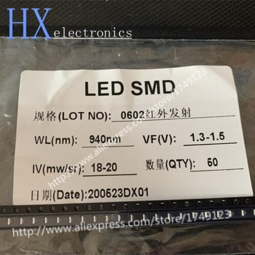 Free shipping 500PCS 0603 side patch transmitter tube lightless 940NM launch tube SMD photoelectric switch dedicated 0602