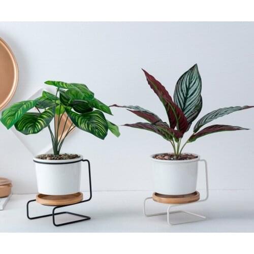 Decorative Succulent Plants Flower Pot Ceramic Flower Pot Desktop Decorative Pot for Wedding Decor Pots De Fleurs Metal Planter