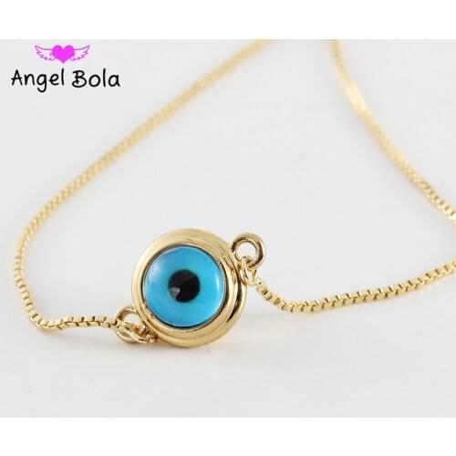 Islamic Muslim Fashion New Lucky Demon Eye Gold Jewelry Womens Adjustable Size Bracelet Festival Party Event Bracelet Wholesale