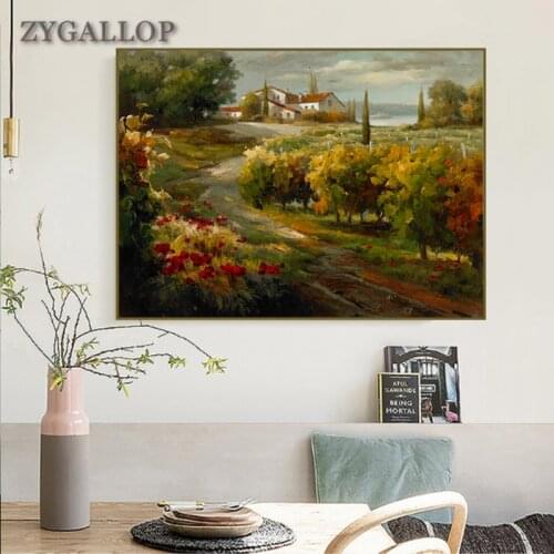 Monet Poppy Fields Landscape Oil Painting Abstract Painting On Canvas Posters and Prints Wall Picture for Living Room Decoration