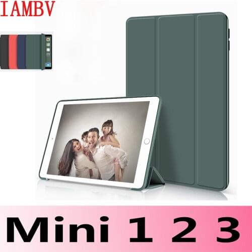 Soft shell Case For ipad Mini 1 2 3 TPU Ultra Slim Magnet Sleep wake up Smart Cover Shell For A1599`A1600 A1432`A1454`A1489