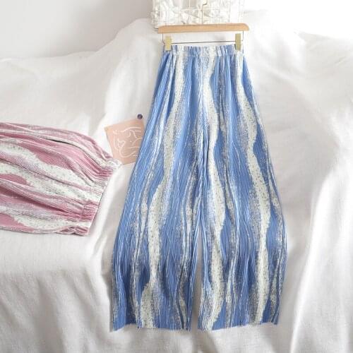 2021 New Wide Leg Pants Women Baggy Summer Pantalon Retro Femme Hosen Damen High Waist Street Aesthetic Trousers A161