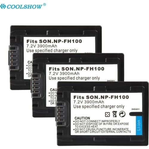 NP-FH100 NPFH100 FH90 FH70 FH60 FH40 FH30 FP50 3900mAh Batteries for Sony DCR-SX40 SX40R SX41 CX105 SR42E SR45E Camera Battery