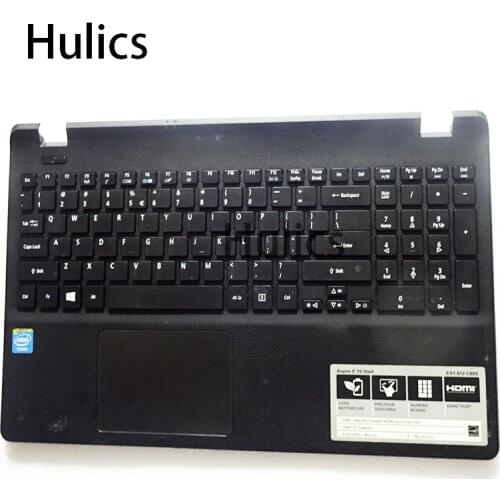 Hulics Original USED Black C cover For ACER Aspire E 15 Start ES1-512 Palmrest Upper Cover US Keyboard Touchpad