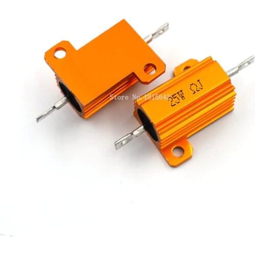 RX24 25W Aluminum Power Metal Shell Case Wirewound Resistor 0.01 ~ 30K 0.05 0.1 0.5 1 2 3 5 6 8 10 20 100 150 200 1K ohm