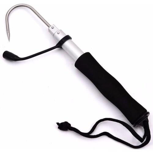 ToplyTelescopic Retractable Fish Gaff Stainless Ice Sea Fishing Spear Hook Tackle New Fishing Accessories