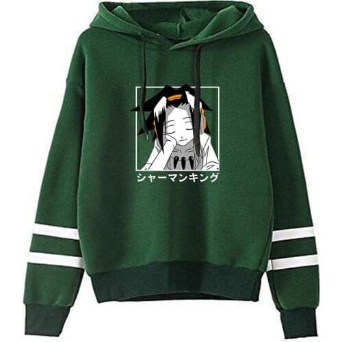 Shaman King Japanese Cartoon Hoodie Print Hip Hop Long Sleeve Men Women Fashion Harajuku Anime Hoodies Sweatshirts Pullover Tops
