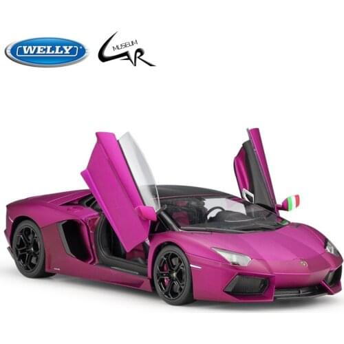 WELLY 1:18 Model Car Simulation Alloy Metal Toy Car Childrens Toy Gift Collection Model Toy Gifts Lamborghini Aventador Lp700-4