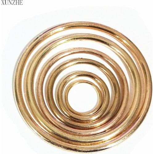 XUNZHE 10pcs Seamless Metal sealing ring (15-60)mm plated gold backpack Collar Harness ring bag Spare Parts Accessories
