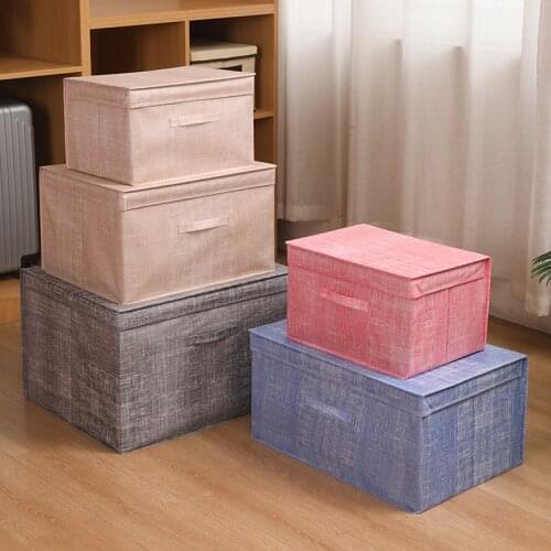 72L Non-woven Fabric Storage Box Fabric Storage Box Finishing Box Wardrobe Foldable Storage Box Clothes Storage Box