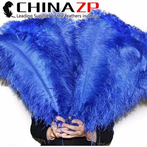 CHINAZP Factory 50~55cm( 20-22inch) Length Wholesale 50pcs/lot Selected Prime Quality Royal Blue Ostrich Feathers Wholesale