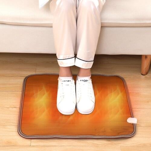 220V Winter Heating Foot Mat Office Home Electric Heated Pad Warm Feet Heater Thermostat Carpet Household Warming Tools
