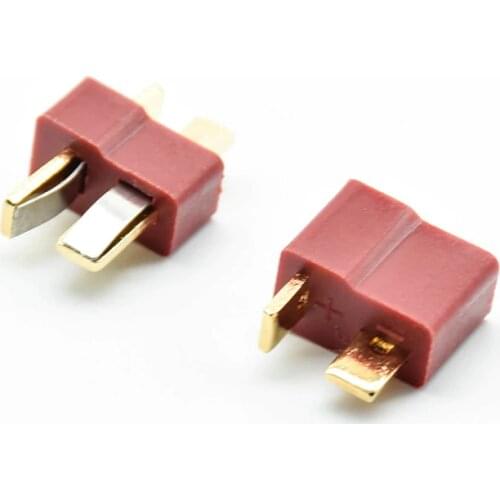 10pcs/5sets red T Plug Male & Female Deans Connectors Style For RC LiPo Battery G08