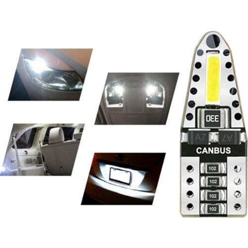 1x T10 Led Canbus W5W Led Bulbs 168 194 2SMD White Signal Lamp Dome Reading License Plate Light Car Interior Lights Auto 12V