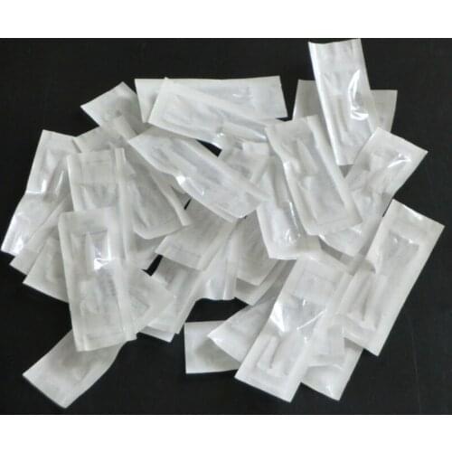 500Pcs 5RT individual Package White Disposable Plastic Permanent Makeup eyebrow Nozzles Tips for Permanent Tattoo Makeup Needle