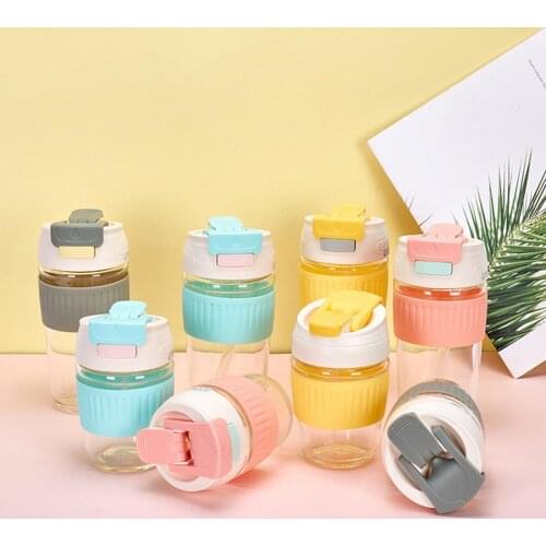 80%HOTWater Bottle Safe Leakproof High Borosilicate Glass Straw Drinking Cup for Gift