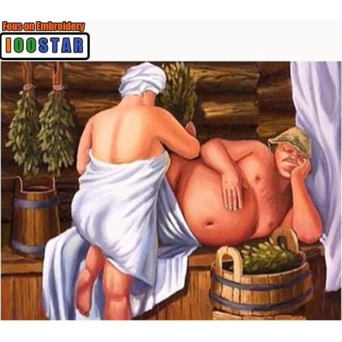 DIY Diamond Painting "Couple Bathe" Embroidery Full Square Craft Diamond Cross Stitch Rhinestone Mosaic