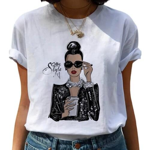 White O-neck short sleeve t-shirt Hipster T shirt Woman Harajuku print women T-shirt 2021 New Summer Casual Wild Tshirt Mujer