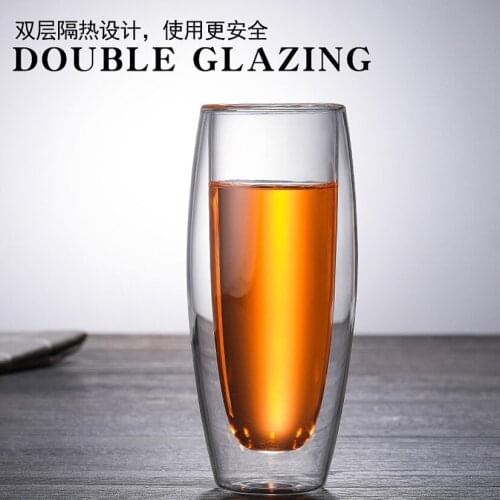 Double Glass High Borosilicate Glass Champagne Cup High Temperature Resistant Glass Beverage Cup Wine