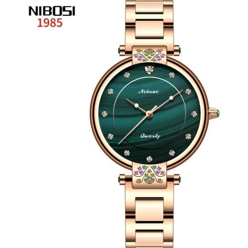 NIBOSI New Rose Gold Watch Women Watches Ladies Creative Steel Womens Bracelet Watches Female Waterproof Clock Relogio Feminino