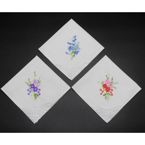 Flower handkerchief family handkerchief custom handkerchief a gift for parents bride and grooms handkerchief