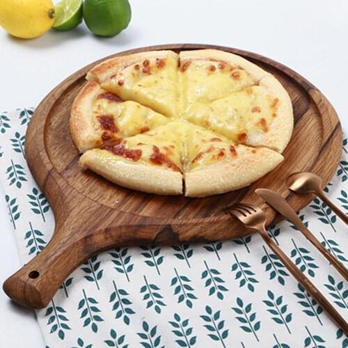 Wooden Cutting Board Kitchen Cutting Board With Handle Solid Food Wood Board Pizza Bread Fruit Can Hang Cutting Board