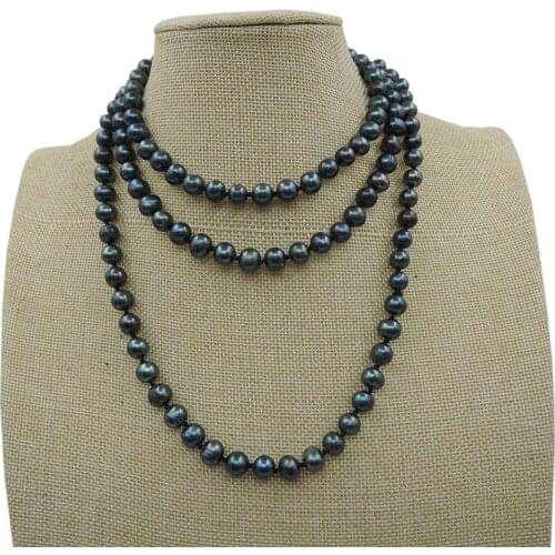 100% NATURE FRESHWATER AA+ PEARL LONG NECKLACE-120 CM length