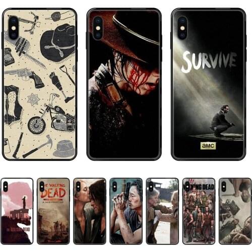 For Huawei Honor Play V10 View Mate 10 20 20X 30 Lite Pro Y3 Y5 Y9 Nova 3 3i Pro New The Walking Dead Black Soft TPU Cell Cover