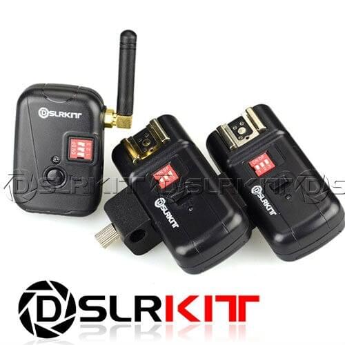 DSLRKIT PT-08XTH 8 Channels Flash Trigger with Umbrella Holder with 2 Receivers