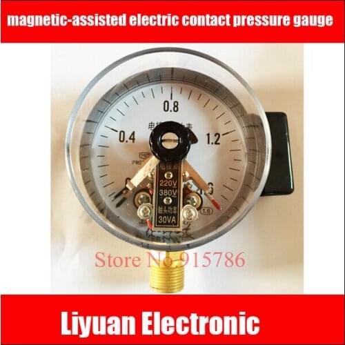 YXC-100 magnetic-assisted electric contact pressure gauge /0.1MPA-6MPA M20*1.5 Electrical contact pressure gauge
