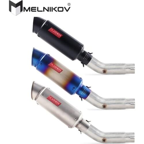 Motorcycle Exhaust Muffler Escape DB-Killer Modified Middle link Pipe Tube Slip On For Suzuki GSR750 GSR 750 Exhaust