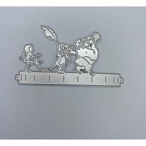 Little boy and its orangutan partner metal cutting dies cut die mold Scrapbook paper craft knife mould blade punch stencils dies