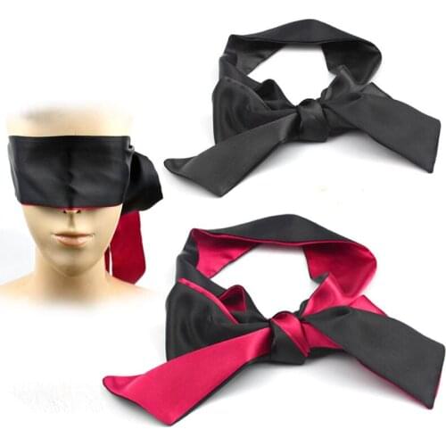 Silk Satin Eye Mask Sex Restraints Handcuffs Sexy Hot Erotic Flirt Blindfold Patch Cover Slave Restraints Erotic Accessories Hot